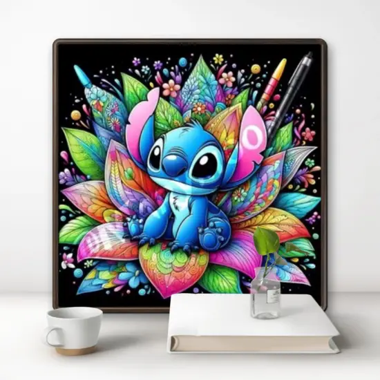 Lilo & Stitch Disney Cartoon 5d DIY Diamant Malerei Kreuz stich Mosaik Voll bohrer Runde Stickerei Wohnkultur Kinder Geschenk 2