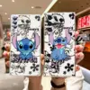 Cartoon Disney niedlichen Stich für Samsung Galaxy S24 S23 S22 S21 S20 Fe Ultra Plus S10 Lite 5G transparente Telefon hülle