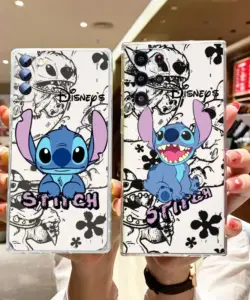 Cartoon Disney niedlichen Stich für Samsung Galaxy S24 S23 S22 S21 S20 Fe Ultra Plus S10 Lite 5G transparente Telefon hülle