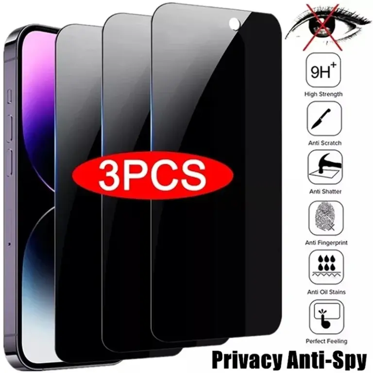 3Pcs Privatsphäre Screen Protector Für iPhone 15 14 13 11 12 Pro Max Mini 7 8 Plus Anti-spion Schutz Glas Für iPhone X XR XS Max