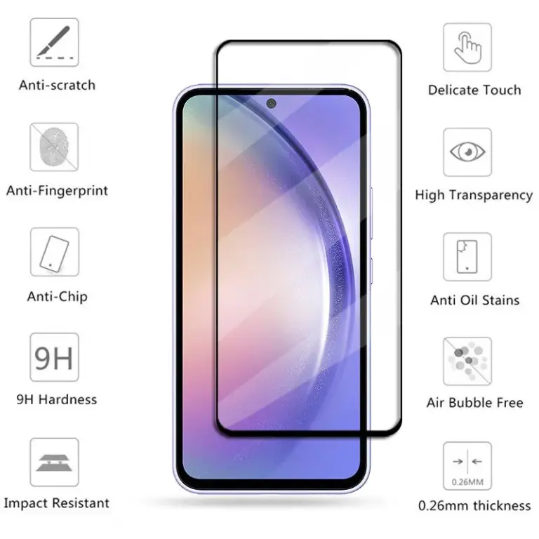 Für Samsung Galaxy A55 Gehärtetes Glas Samsung Galaxy A55 A35 A25 A15 M55 M15 Displayschutzfolie Schutzfolie Samsung A55 2