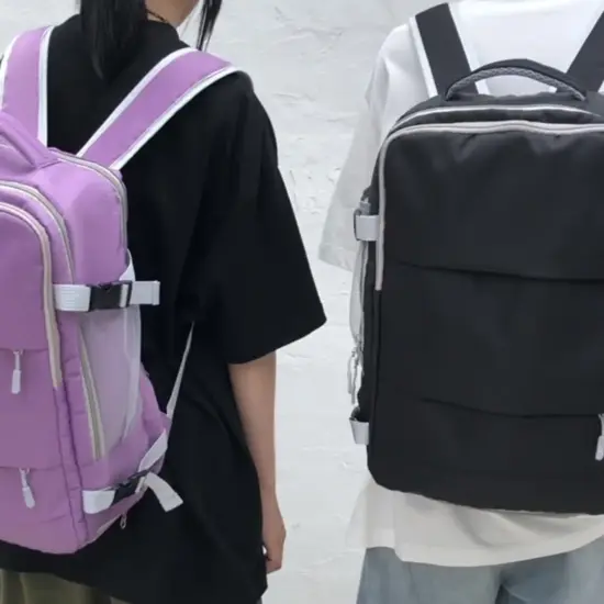 Lässiger Reiserucksack für Damen, große Kapazität, wasserdicht, Diebstahlschutz, lässiger Rucksack mit Gepäckgurt, Laptop-Rucksack für Damen 6