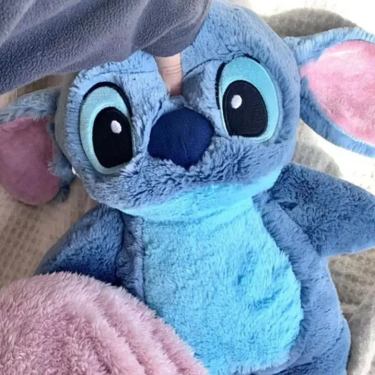 Anime Kawaii Turo Lilo Stich Plüsch Wärmflasche Winter Frauen Hause Wasser Füllung Hand Wärmer Monster Geschenk Spielzeug 4