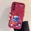 Hülle für Samsung Galaxy A54 A52 A14 A53 A12 A13 A50 A23 A71 A34 A51 A33 A21s A32 A15 A05s Handyhülle Disney Stitch Weihnachten 3