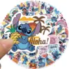 50 stücke Disney Cartoon Kawai Stich Aufkleber für Laptop Telefon Koffer Tagebuch Gitarre Graffiti wasserdichte Aufkleber Aufkleber Kinder Spielzeug 3