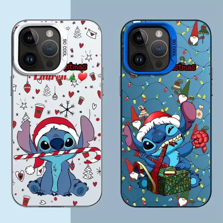 Disney Stitch Weihnachten Handy hülle für Apple iPhone 15 Pro Max 13 14 plus 12 11 Pro 8 7 plus XS Max Matt 2