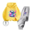 Billige beliebte einfache Stich Langarm Junge Mädchen Freizeit kleidung Spaß Grafiken alltäglichen Stil energetischen Frühling Herbst Sweatshirt Set 3