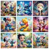 Mickey Mouse und Lilo Stitch Disney Cartoon Diamant Mosaik Malerei Schönheit Blume Schmetterling Landschaft Kreuz stich Raum dekor