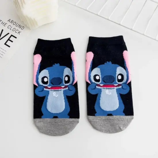 Cartoon Disney Stich Socke Anime Frauen Baumwolle Kurze Socke Kawaii Jungen Mädchen Socken Kinder Ankle Socken Mädchen Weihnachten Geschenke 5