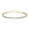 2mm Iced Out Tennis Armbänder Weibliche Gold Silber Farbe Edelstahl Zirkonia Kette für Frauen Hochzeit Schmuck Geschenk