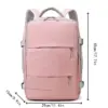 Lässiger Reiserucksack für Damen, große Kapazität, wasserdicht, Diebstahlschutz, lässiger Rucksack mit Gepäckgurt, Laptop-Rucksack für Damen 2