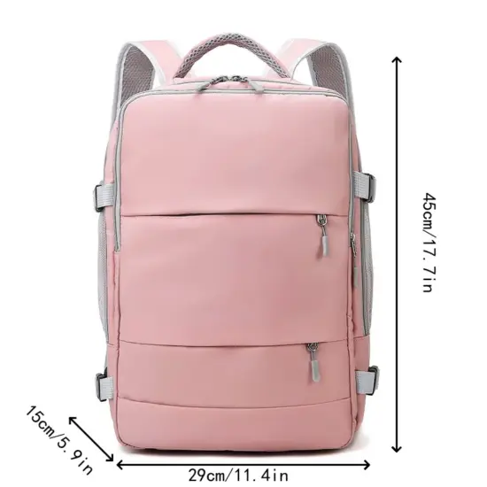 Lässiger Reiserucksack für Damen, große Kapazität, wasserdicht, Diebstahlschutz, lässiger Rucksack mit Gepäckgurt, Laptop-Rucksack für Damen 2