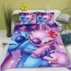 Miniso 3-teiliger Lilo & Stitch Bett bezug mit Reiß verschluss und 1 oder 2 Kissen bezug, 50x75 | Mädchen Teen Bettwäsche Set Kinder Zeug Geschenke Dekor 3