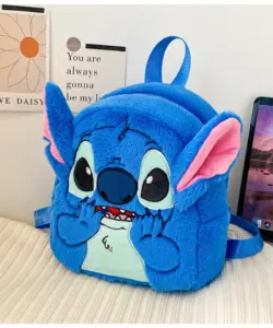 Kawaii Stich Plüsch Rucksack blau rosa lustige Cartoon große Kapazität Schult asche Student Rucksack Kindergarten Tasche Kinder Geschenke