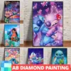 Disney Stich in Liebe Engel Neuankömmling ab Nordlichter Diamant Malerei Mosaik Stickerei 5d DIY Handwerk Set Wohnkultur