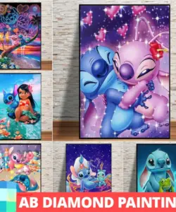 Disney Stich in Liebe Engel Neuankömmling ab Nordlichter Diamant Malerei Mosaik Stickerei 5d DIY Handwerk Set Wohnkultur