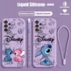 Lilo & Stitch Disney Für Samsung A72 A54 A53 A52 A42 A34 A32 A25 A24 A23 A22 A15 A14 A13 A12 Flüssigkeit Links Seil Telefon Fall 6