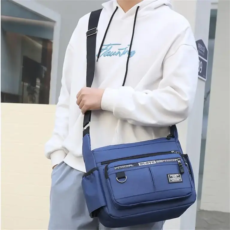 2024 männer Umhängetasche Umhängetasche Umhängetaschen Männer Kleine Sling Pack Für Arbeit Business Wasserdichte Oxford Packs Satchel Geldbörse 3