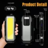 Kdulit wasserdicht mit Magnet Taschenlampe tragbare Cob Arbeits licht LED 4000mah Taschenlampen Multi mode Camping Taschenlampe 2