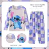 Disney Stich Kinder Pyjamas Nette Anime Cartoon Engel Kinder Herbst Hause Kleidung Jungen Mädchen Weiche Pyjama Set Kawaii Urlaub Geschenke 4