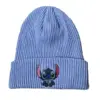 Stich Strick mütze Cartoon bestickte Benie Cap niedlichen Unisex warme dehnbare Hüte Weihnachts geschenk für erwachsene Kinder Outdoor-Wärme kappen 3