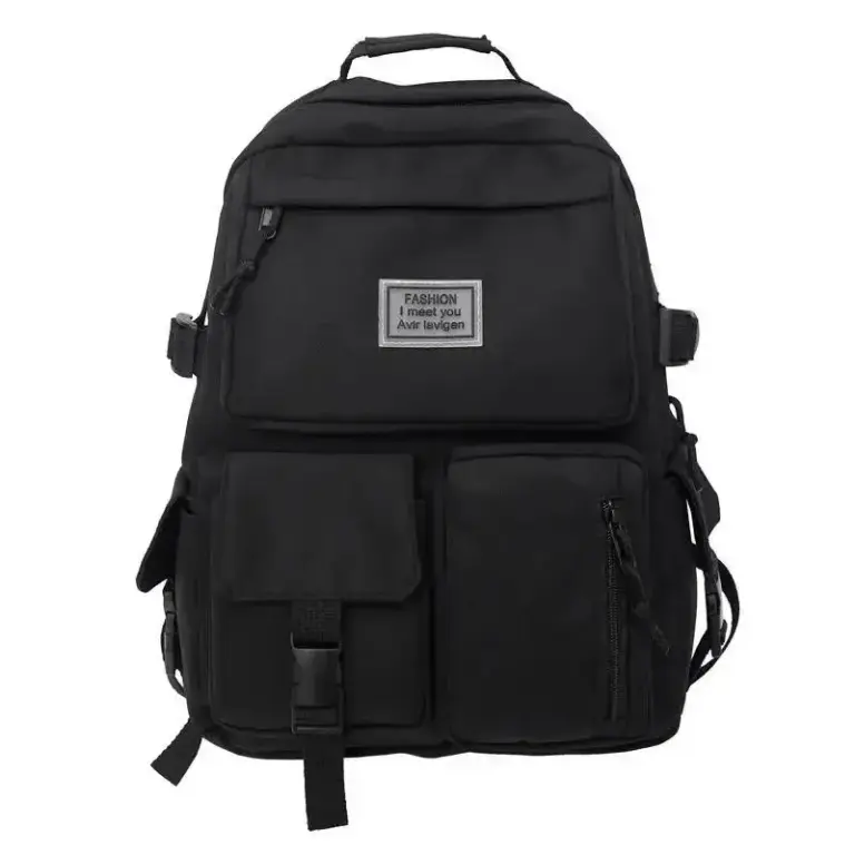 Rucksack große Kapazität Licht einfache Reisetasche Leinwand Rucksack Schüler Schult asche Nylon Student Reiß verschluss Rucksack