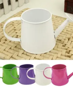 Gießkanne Mini Wasserkocher Kinder Topf Garten Metall Wasser Modell Blume Eisen Zinn Miniatur Garten Spielzeug Indoor Eimer Kinder