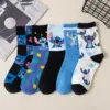 Neue Disney Anime Cartoon Kawaii Stich reine Baumwoll socken mittellange Socken gekämmte Baumwolle Geburtstags geschenk für Mädchen Freunde Jungen