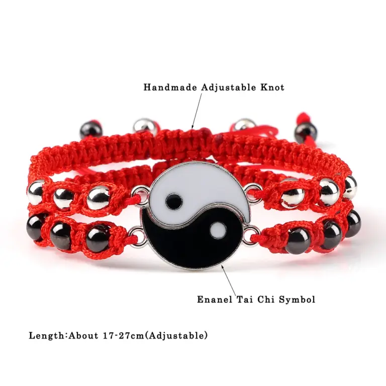 Mode Drachen Tai Chi Klatsch Armbänder Für Männer Einstellbare Yin Yang Paar Armband Passenden Liebhaber Valentinstag Schmuck Geschenk 6