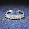 Bijox Geschichte 3mm Edelstein Moissan ite Ringe für Frauen S925 Silber passende Hochzeit Diamanten Band stapelbar Ring Weißgold Geschenk 3