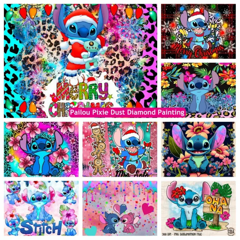 Disney Lilo und Stich Weihnachten Diamant Malerei ab Bohrer Kunst Stich hat einen Glitch Film Kristall Kreuz stich Dekor