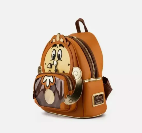 PU Leder Stitch Scrump Plüsch Cosplay Mini Rucksack Beauty & Beast Cogsworth Cosplay Rucksack Mini Doppel Umhängetaschen 2
