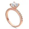 Wuiha echtes 925 Sterling Silber Roségold rund 7mm vvs1 weißer Saphir erstellt Moissan ite Ring für Frauen Geschenk Drop Shipping 4