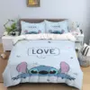 Disney Stitch Bett bezug Sets Kissen bezug Bettwäsche Set Kinder Kinder Prinzessin Geschenk Mädchen Single Queen King Size Bettwäsche