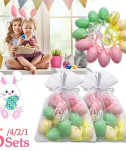 1-6Sets 12Pcs Mini Ostern Dekorationen Eier Hängende Ornamente Bunte für Ostern Baum Korb Dekor Party Gefälligkeiten liefert Hause