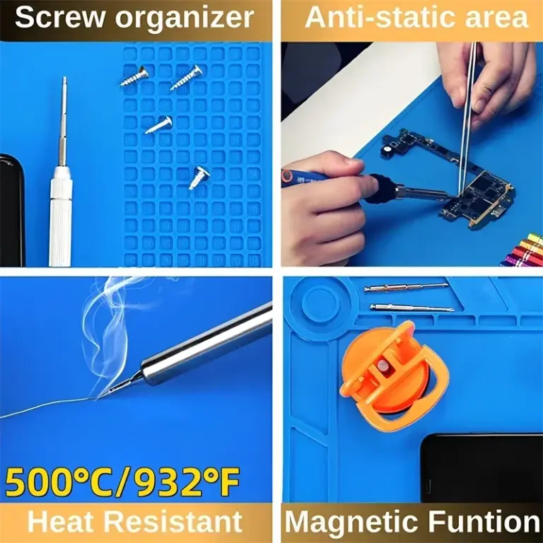 Esd Wärme isolierung Löt matte Computer Telefon Reparatur Tool Kit Arbeit Silikon Reparatur Pad hitze beständige Wartung Tool Kit 4