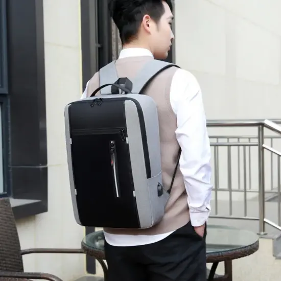 Wasserdichter Business-Rucksack für Herren, USB-Schulrucksäcke, 15,6-Zoll-Laptop-Rucksack, große Kapazität, Rucksäcke für Herren, Rucksacktaschen 6