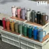 30 Unzen 40 Unzen Becherbecher mit Strohhalmgriff, Isolierflaschen, isolierte Kaffeetasse, Edelstahl, Reise-Auto, kalte Thermoskanne, Wasserflasche 6