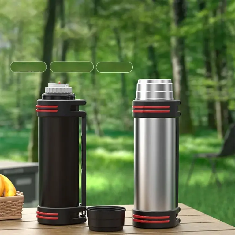 3000ml Schwarze Edelstahl-Thermosflasche für Outdoor und Bergsteigen 3