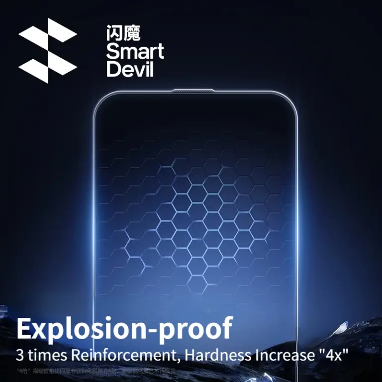 SmartDevil Staubfreier Displayschutz für iPhone 16, vollständige Abdeckung, HD-Hartglasfolie, staubdichte Folie für iPhone 16 Pro Max 15 14 3