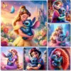 Cartoon Prinzessin und Lilo & Stitch 5d volle runde Diamant Malerei Kits niedlichen Alien DIY Bohrer Mosaik Stickerei Kreuz stich