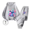 Billige beliebte einfache Stich Langarm Junge Mädchen Freizeit kleidung Spaß Grafiken alltäglichen Stil energetischen Frühling Herbst Sweatshirt Set 4