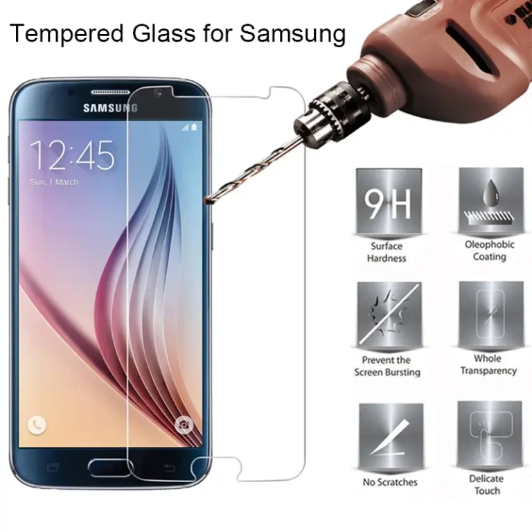 3 Stück Telefon Displays chutz folie gehärtetes Glas für Samsung Galaxy S6 S7 Schutz folie für Samsung Note 3 4 5 6