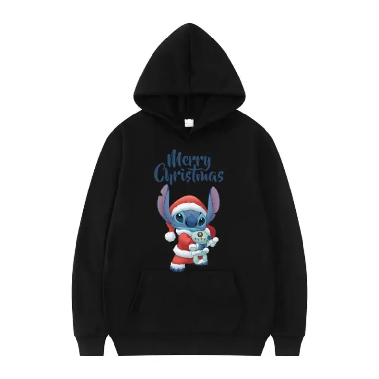 Weihnachten Disney Sweatshirt Lilo Stich lustige Cartoon Hoodies Frauen Harajuku niedlichen Stich Anime Manga Streetwear Hoody weiblich 2