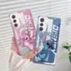 Klare Telefon hülle für Samsung Galaxy A52 A12 A32 A52S A73 A72 A71 A51 A22 A25 A31 A21 A13 A15 A23 A53 A50 Disney Paar Stich 2