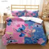 Disney Stitch Cartoon geschnitten ganzjährig Bett bezug Bettdecke Bettwäsche Set weichen Bett bezug und Kissen bezüge Single/Double/Queen/King