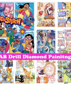 Disney Cartoon 5d ab Diamant Malerei Mosaik Lilo & Stich gefroren Prinzessin Spielzeug Geschichte Zootopia Stickerei Kreuz stich Wohnkultur