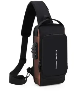 Herren Umhängetasche Multifunktions-Anti-Diebstahl USB Messenger Pack Mann Cross body Cross Body Travel Sling Brusttaschen Pack