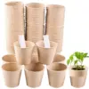 50 Pcs 6cm Garten Runde Torf Töpfe Anlage Sämling Starter Tassen Kindergarten Kraut Samen Tablett Pflanzung Werkzeuge Umweltfreundliche Biologisch Abbaubar