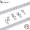 bamoer CZ Ohrstecker, 925er Sterlingsilber, platiniert, runde, hypoallergene Zirkonia-Ohrringe, 4 mm, 5 mm, 6 mm, 7 mm, BSE166 4